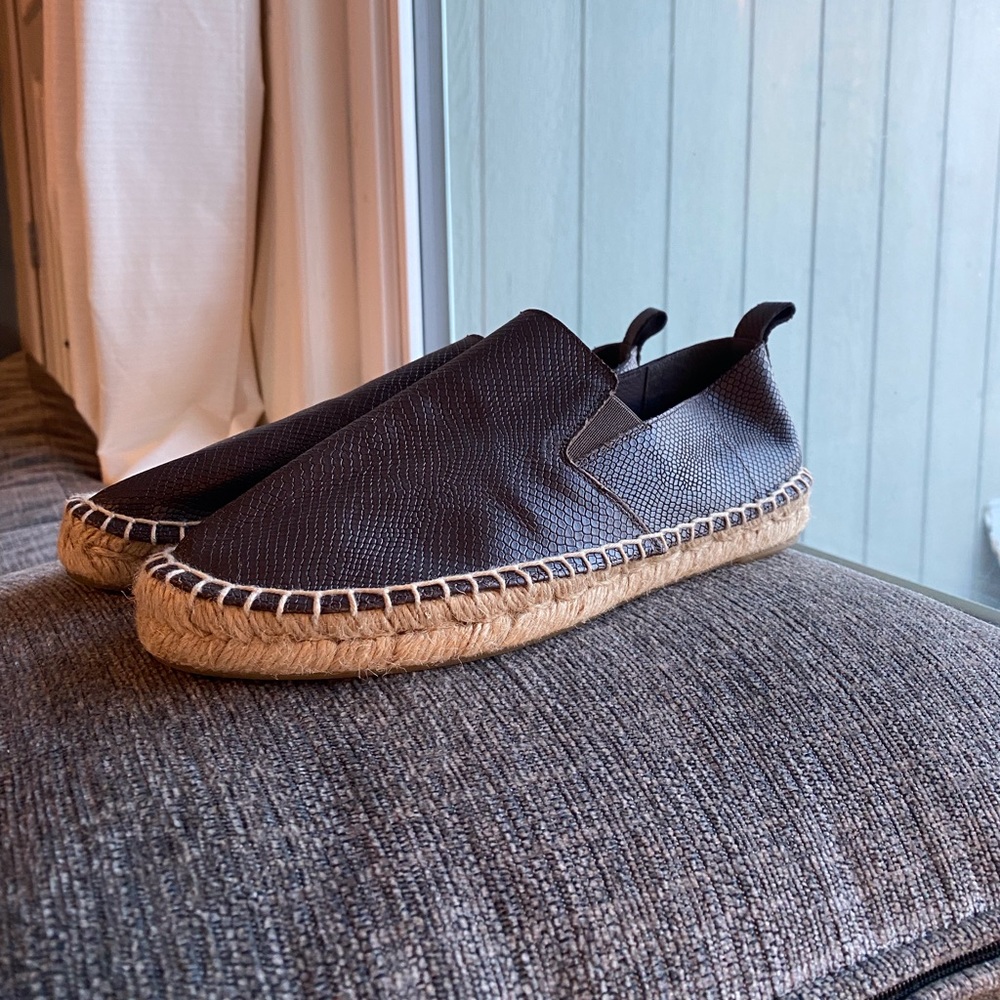 vince espadrilles brown leather size 7